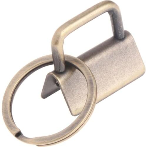 10Pcs Key Fob Hardware 25mm keychain Split Ring For Wrist Wristlets Cotton Tail Clip