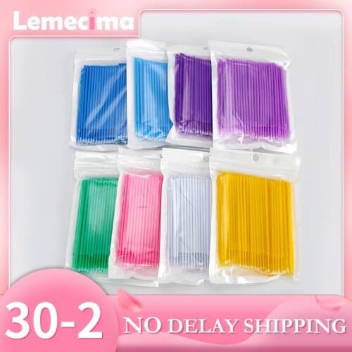 100PCS Tattoo Cotton Swab Lint Free Supplies Brush Microblading Micro Brushes Applicator Tattoo Accessories For Makeup
