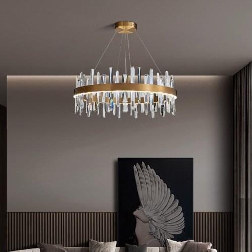 2020 new crystal chandelier light luxury post-modern living room lamp simple luxury designer dining room bedroom lamp