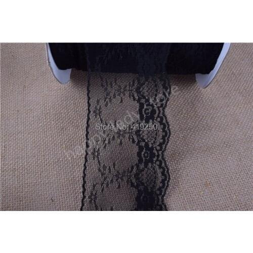 30yards 9cm wide white and black Handicrafts Net Lace Trim Wedding Crafts Sewing