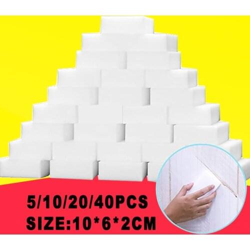 5/10/20/40 PCS Melamine Sponge Magic Sponge Eraser Kitchen Bathroom Cleaning Tools Melamine Sponge Cleaner Cleaning Sponge