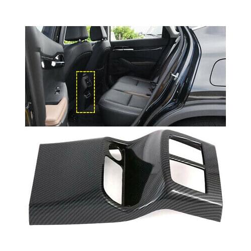 Accessories Carbon Fiber Look Rear Air Vent Cover Trim For Kia Seltos 2019-2020