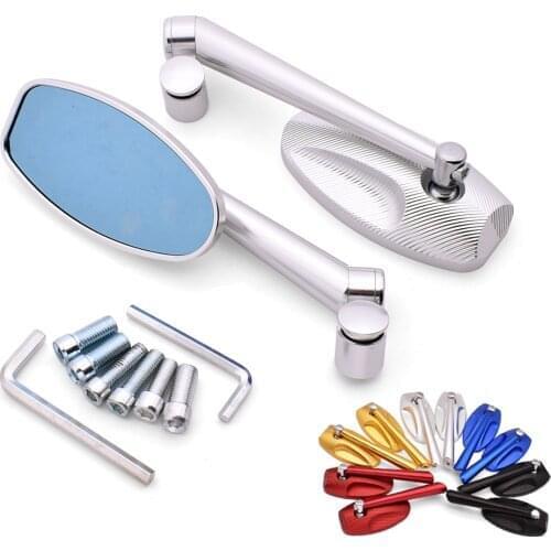 For Aprilia CAPANORD 1200 etv1000 750 sl1000 RST1000 Z800 Quality Aluminum Motorcycle Side Mirrors Blue Glass Rear View Mirror