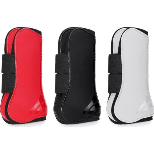 Horse Leg Boots PU Protect Hind Riding Horse Protect Gear Equestrian