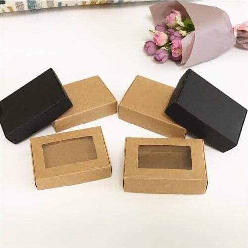 Black/Kraft paper folding Box Handmade Soap Packaging Box Gift packaging paper box cardboard paper packing xmas boxes