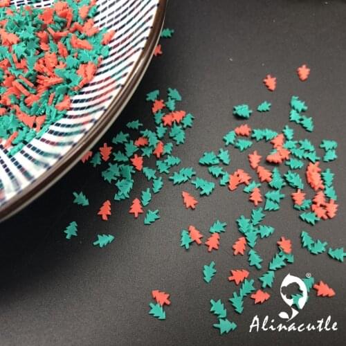20g Christmas Tree House Candy Resin DIY Supplies Nails Art Polymer Soft Clay Accessories DIY Sequins scrapbook shakes