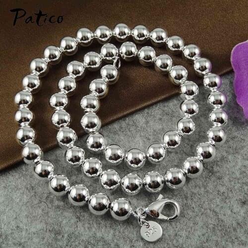 Europe 925 Sterling Silver Women Korean Trend Chain Necklaces Chokers Fashion Lovers Jewelry Gift Lobster Clasp DIY Accessories