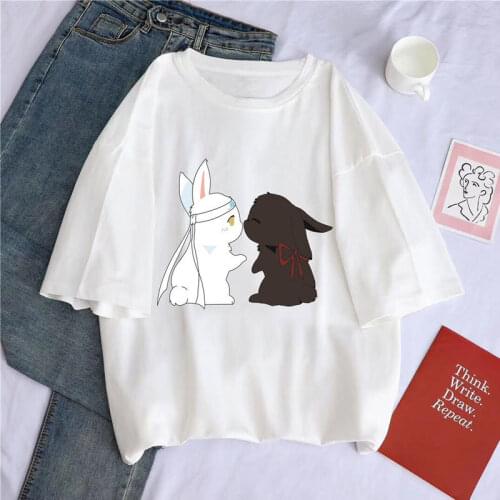 Anime Mo Dao Zu Shi T-shirt The Untamed Wei Wuxian Print White Tshirts Girls Funny Thin Summer Casual T Shirt For Women CS569
