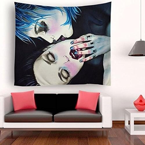 Gotik Girl Lesbian Tapestries Bedroom Living Room Dorm Wall Hanging