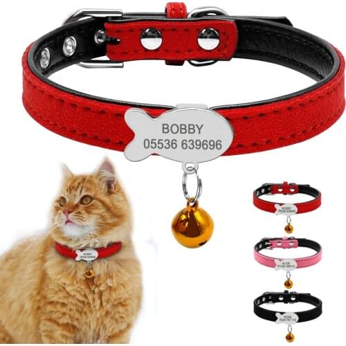 Customized Cat Collar Personalized Puppy Small Dogs ID Collars Engraved Name Phone Number Free Engraving For Chihuahua XXS XS S