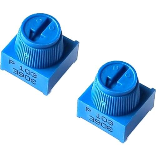 3386P-1-103 503 Potentiometer kit 50K 10K Ohm Breadboard Trim Potentiometer With Knob For Arduino (Pack of 10)