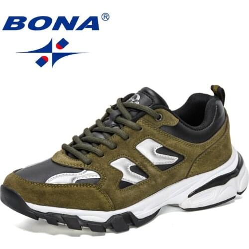 BONA 2021 New Designers Suede Sneakers Men Casual Shoes Fashions Man Outdoor Walking Footwear Trendy Zapatillas Hombre Chaussure