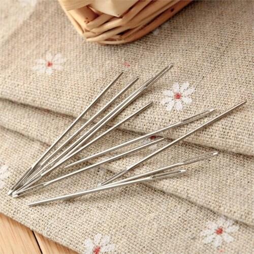 15pcs/lot Large Eye Sewing Needles Knitters Wool Pullthrough Darning Embroidery Needle Tapestry Threading Sewing Tool 4.8x1cm