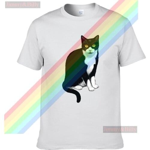 Schrodingers Cat Beautiful Cat Summer Print T Shirt Clothes Popular Shirt Cotton Tees Amazing Short Sleeve Unique Unisex Tops