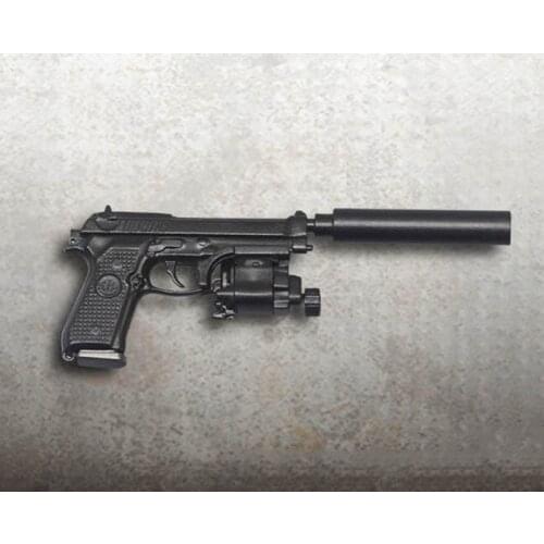 1/6 soldier short gun M9 model toy accessories two-color optional (length 6.3 cm) for 12"action figure field accessories show