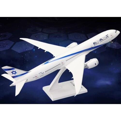 1:200 Scale Israel Airways B787-9 Airlines Airplane Model with Base ABS Aircraft Plane For Collectible Souvenir Show Gift Toy