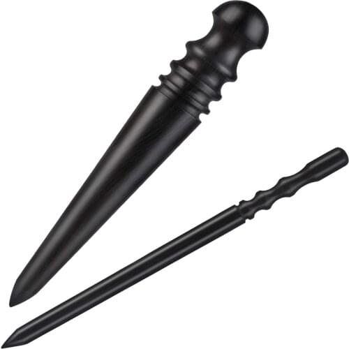 MIUSIE Leather Edge Burnisher Tool Set 2 Pcs Sandalwood Leather Craft Edge PolishingTool for DIY Leathercraft Edge Trimmer