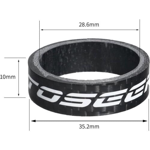 4PCS Set Full Carbon Fiber MTB Road Bike Fork Washers Headset Spacer Parts 5/10 /15/ 20mm Stem Front Fork Adjustment Spacer