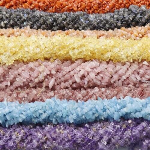 Natural Crystal Agate 40 Cm Gravel DIY Manual Polishing 3-8mm Irregular Beads Bracelet Necklace Earrings Jewelry Accessories