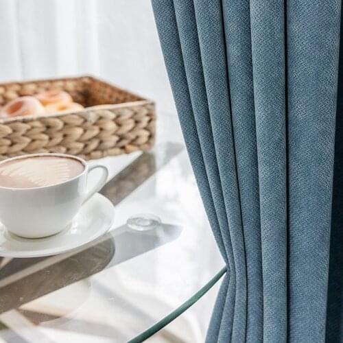 Nordic Curtains, Shading, Heat Insulation, Pure Color, Simple Shade, Shading Curtains for Living Dining Room Bedroom