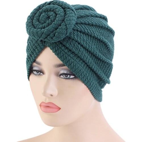 New Women Cotton Elastic Twist Knot Hat Knotted Turban Hat Ladies Chemo Cap Fashion Headbands Women Hair Accessories