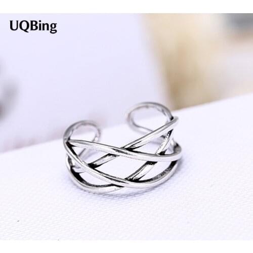 New Arrival Simple Vintage Silver Color Multi Layer Rings For Women Jewelry Finger Open Rings Free Shipping