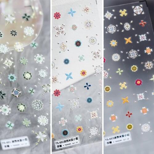 New 5D Nail Sticker Fashion Nail Art Sticker Manicure Designs High Quality Bohemian Style Self Adhesive Nails Decoration Decal