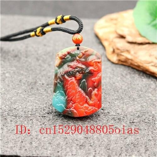 Natural Color Hetian Jade Stone Tiger Pendant Necklace Chinese Jadeite Jewelry Charm Amulet Carved Gifts for Women Men