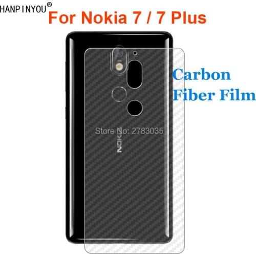 For Nokia 7 Plus 7Plus Durable 3D Anti-fingerprint Carbon Fiber Back Film Rear Screen Protector Guard (Not Tempered Glass)