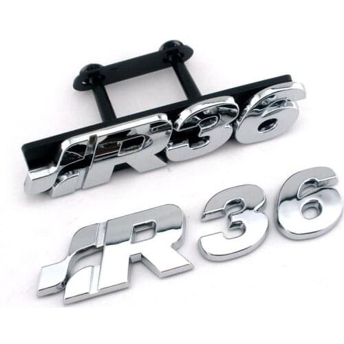 R36 Grill emblem badge R36 Rear Trunk Boot lettering Chrome 3C0853675AE739 New for GOLF Part Car Emblem