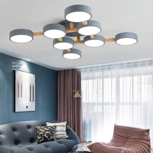 Modern Japanese Style Solid Wood Led Ceiling Lights Nordic Bedroom Restaurant Light Home Creative Personalized Ceiling Lamps