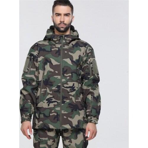 Lurker Soft Shell Tactical Jacket Men Waterproof Windbreaker Fleece Coat Hunt Clothes Camouflage Army Military Jacket