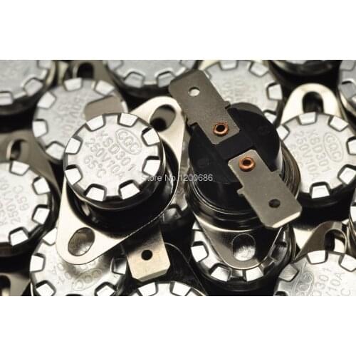 KSD301 thermostat / thermal protection / temperature control switch 65 degrees 250V / 10A normally closed