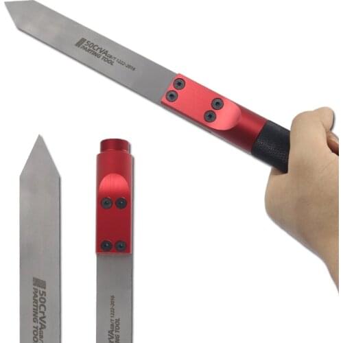 Wood Rotary Turning Tool Cutter Wood Parting Tool Lathe Chisel 65Mn Steel Blade Hand-held Lathe Cutter Woodworking Tools