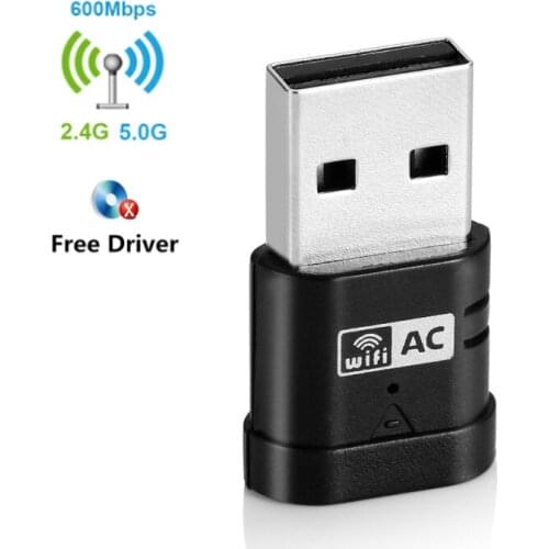 Free Driver USB Wifi Adapter 600Mbps Wi fi Adapter 5ghz Antenna USB Ethernet PC Wi-Fi Adapter Lan Wifi Dongle AC Wifi Receiver