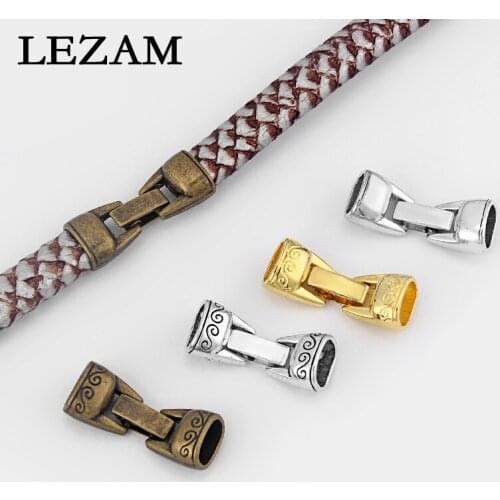 5sets Fashion Clasp Jewelry Snap Clasp For 10*6mm Licorice Leather Cord DIY Bracelet Jewelry Accessories Findings 33*13mm