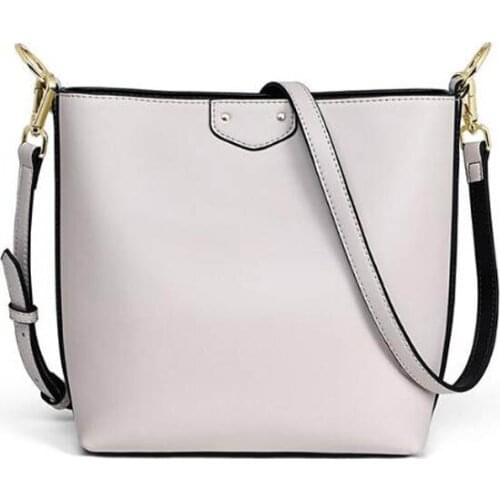 Female bag leather bag new 2020 shoulder bag womens shoulder messenger fashion simple handbag women bucket bag tide