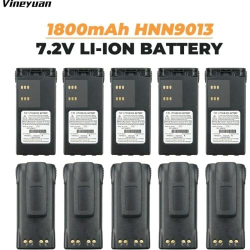 10 Pcs Li-ion Battery HNN9013 for Motorola HT750 HT1225 HT1250 HT1550 PRO7150 PRO9150 GP328 GP320 GP340 GP380 Portable Radio