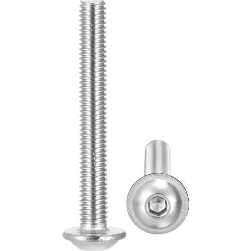 Uxcell M3x25mm 304 Stainless Steel Flanged Button Head Socket Cap Screws 50 Pcs