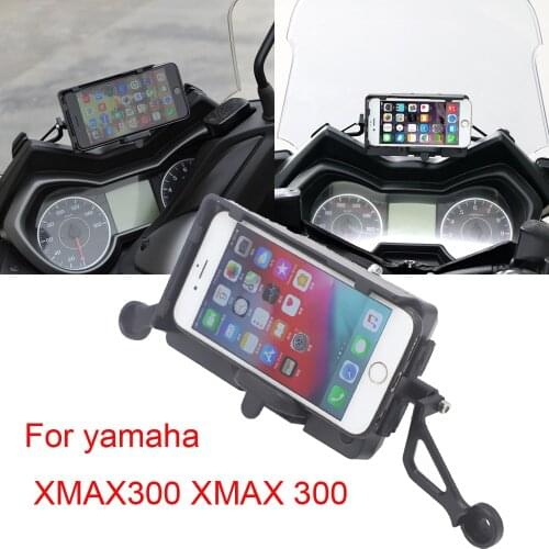 BLACK mobile GPS navigation station frame plate bracket for yamaha XMAX300 XMAX 300 X-MAX 300