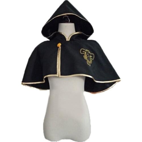 Black Clover Anime Cosplay Costume Asta Cloak Black Bull Cloak Finral Roulacase Cosplay Costume for Halloween Party