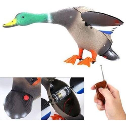 Electric Flying Duck Decoys Motion Outdoor Hunting Shooting Realistic Full Body 3d Flyer Deck Hunting Prop Remote Control
