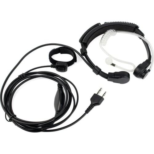 10xThroat Vibration Mic Headset Earpiece Mic PTT For Midland Two Way Radio Midland G5 G6 G7 G8 G9 G10 G12 M24 M48 M99 445 421