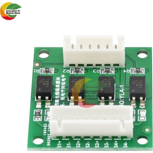 Optical Coupler Isolation High Low Level Voltage Converter Module 4 Channel 4CH Board Low Level Valid Easy To Connect