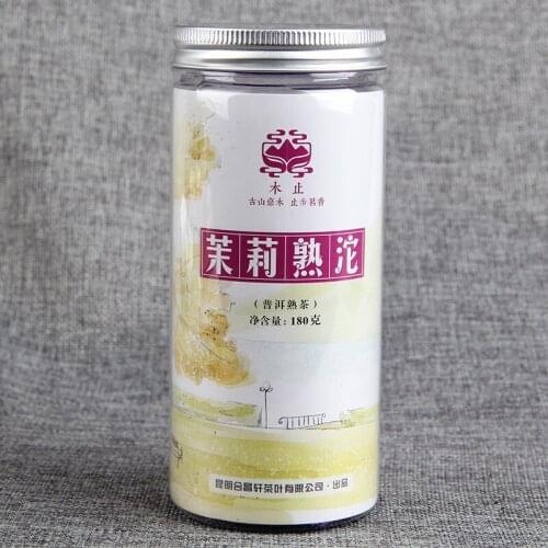 China Yunnan Muzhituo Tea 180g Cooked Pu'er Tea Jasmine Tea Green Food for Health Care