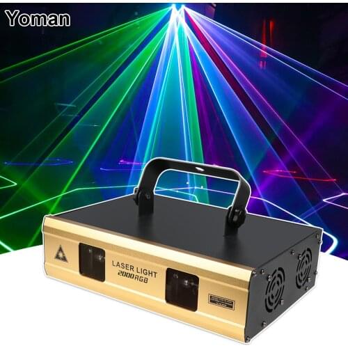 Indoor RGB Animation Laser Light Party Stage Lighting Effect DMX512 Control Laser Projector Strobe Lamp For Home Dance Floor