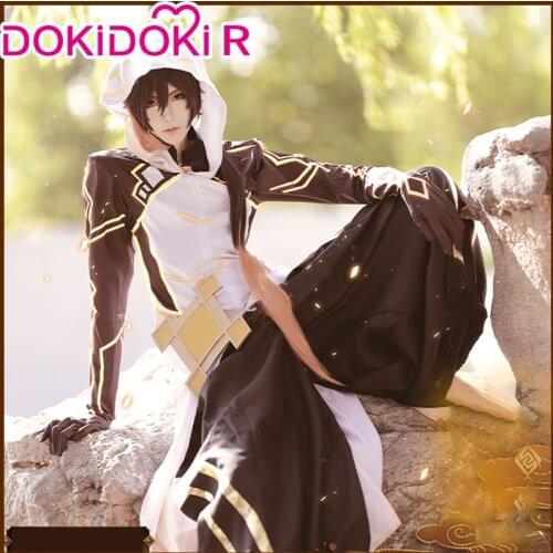 DokiDoki-R Game Genshin Impact Cosplay Zhongli Costume Zhong li Cosplay Genshin Impact Zhong li Morax Costume Cosplay