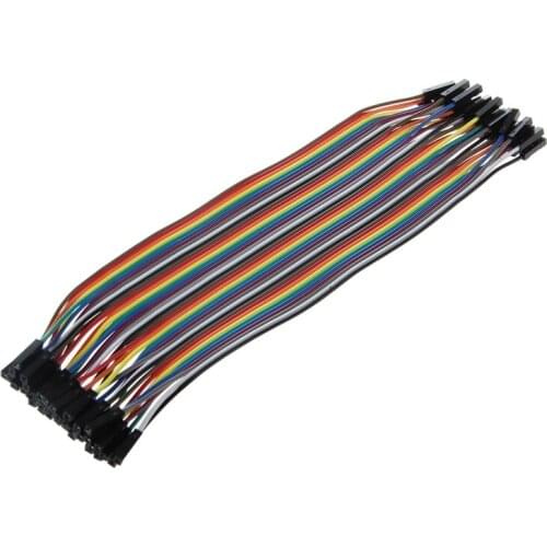 LBER 20cm Long F/F Solderless Flexible Breadboard Jumper Cable Wire 40 Pcs