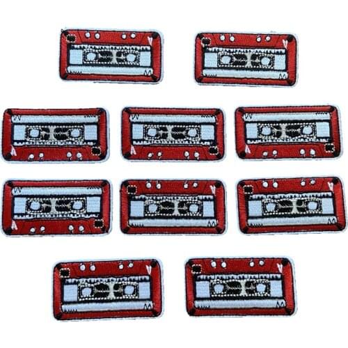 Small rectangle bus shoulder badge patch for jackets jeans custom embroidered patches