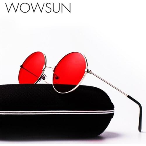 Metal Mens Womens Round Fashion Ocean Lens Fashion Sunglasses